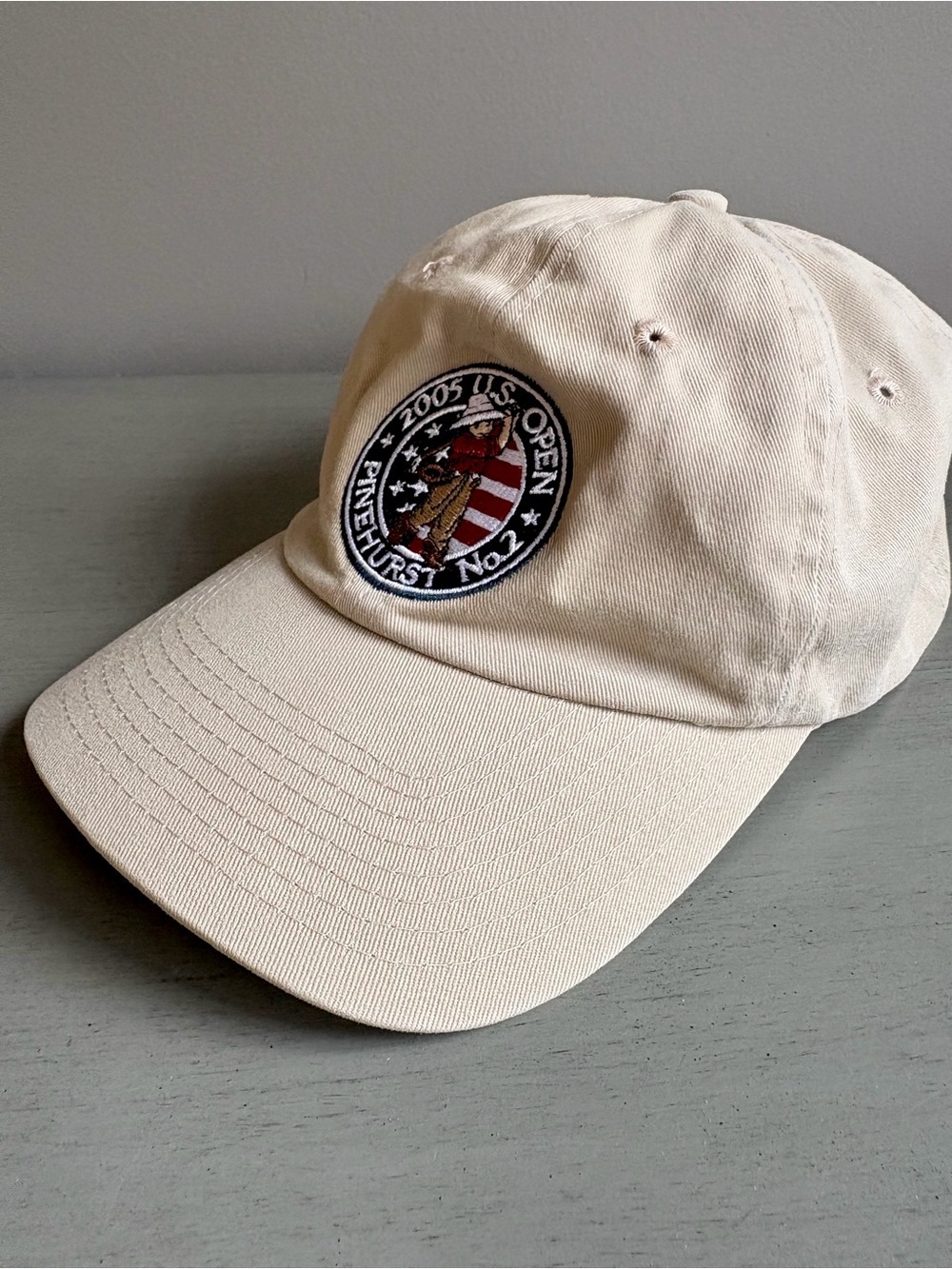 USGA Golf 2005 US Open Pinehurst No. 2 Khaki Baseball Hat Cap Adjustable VTG - Picture 3 of 9